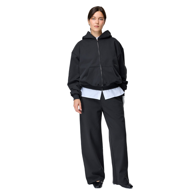 sunday zip up hoodie black